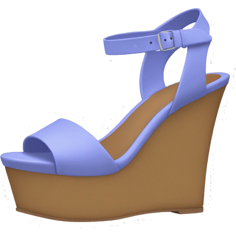 Periwinkle colored platform sandal emoji