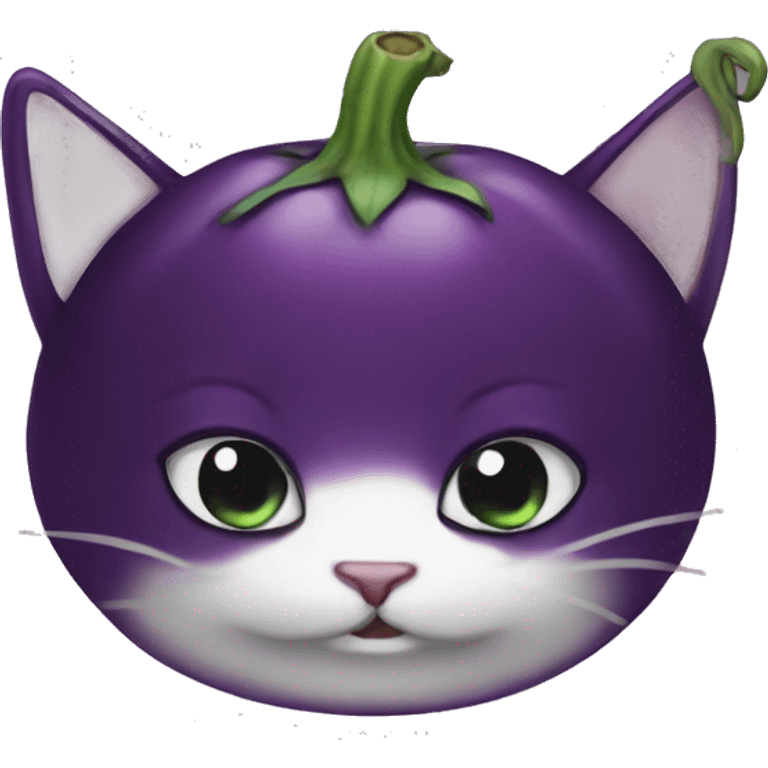 Eggplant cat emoji