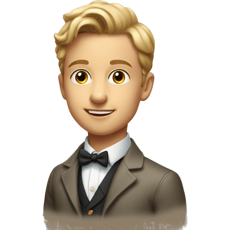 dapper boy in collared shirt portrait  emoji