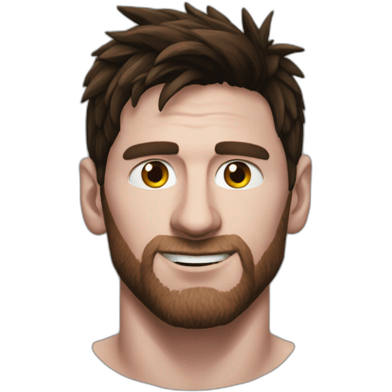 messi newells face and chest emoji