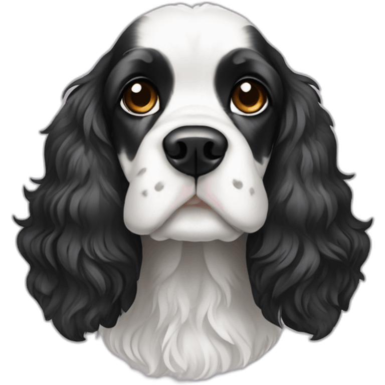 white black cocker spaniel emoji