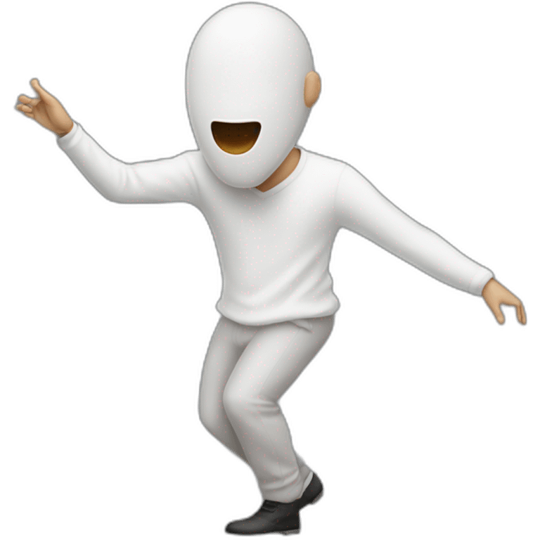 man with no face just massive nose dancing emoji