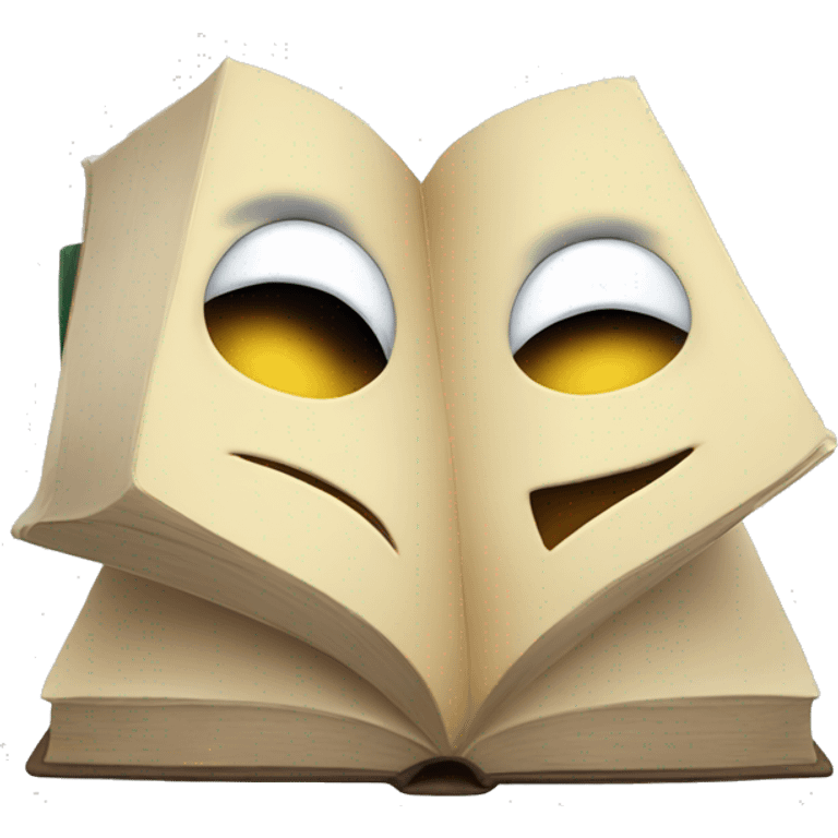 a book with arms smiling emoji