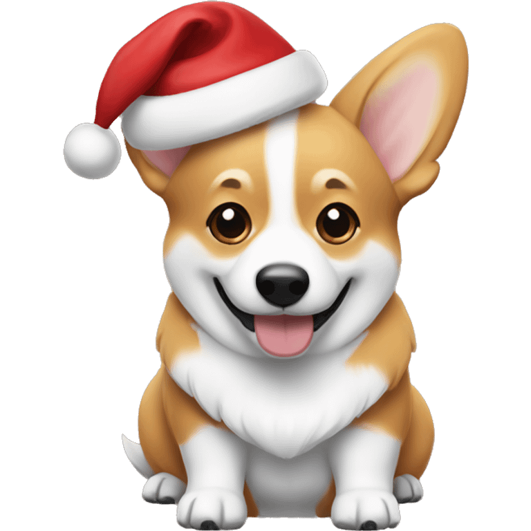 Christmas corgi emoji