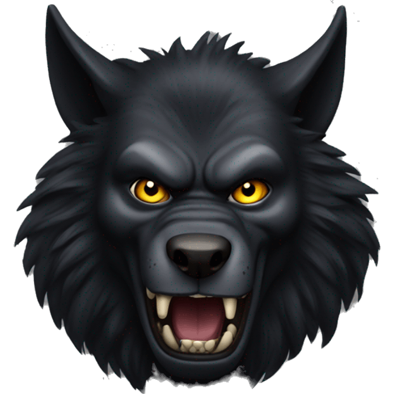 Realistic black Werewolf  emoji