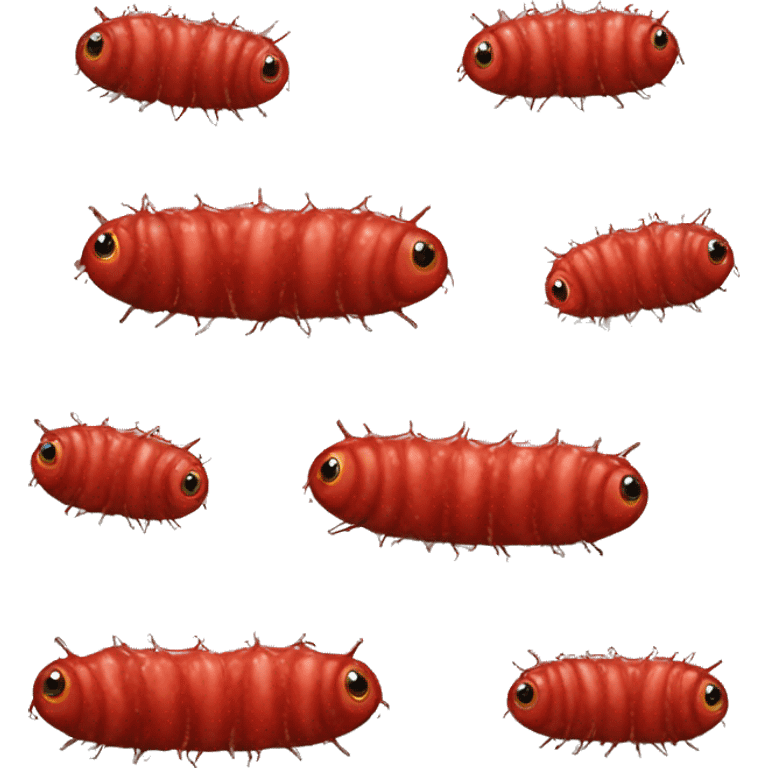 One red larva  emoji