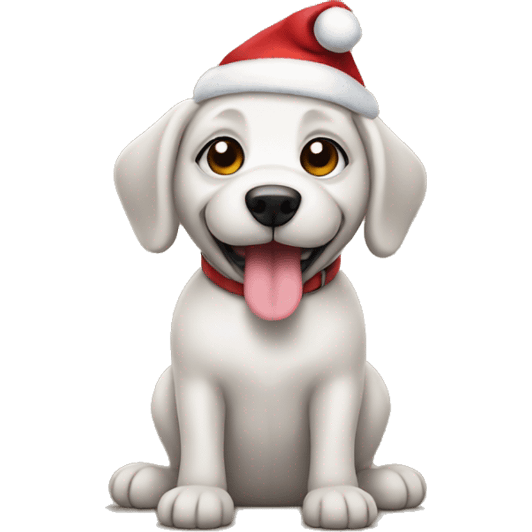 Dog with Christmas vibe emoji