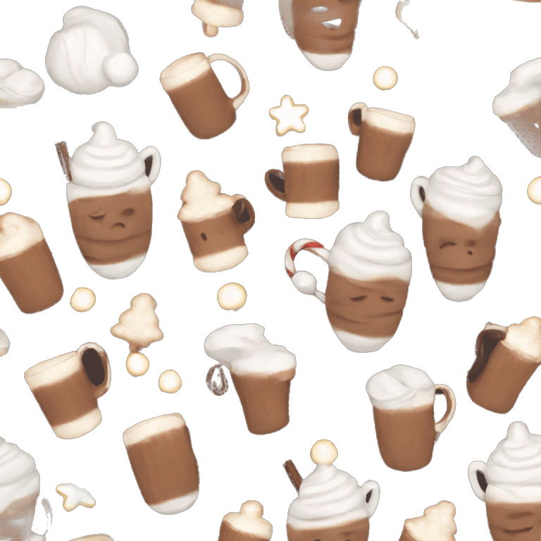 Cute christmas hot cocoa  emoji