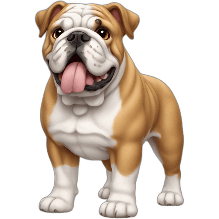 Dog english Bulldog full body emoji