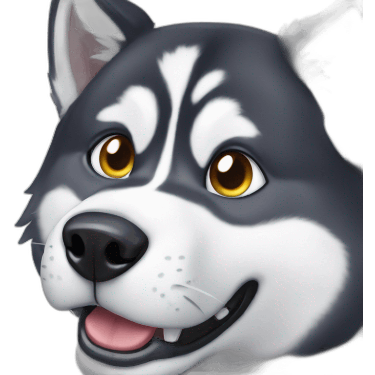 Very hungry  husky emoji