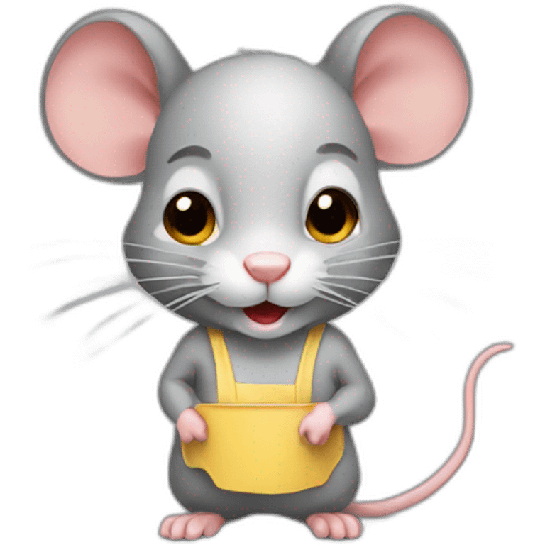 Rat avec un tablier emoji