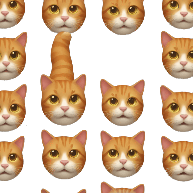 Full ginger tabby cat emoji