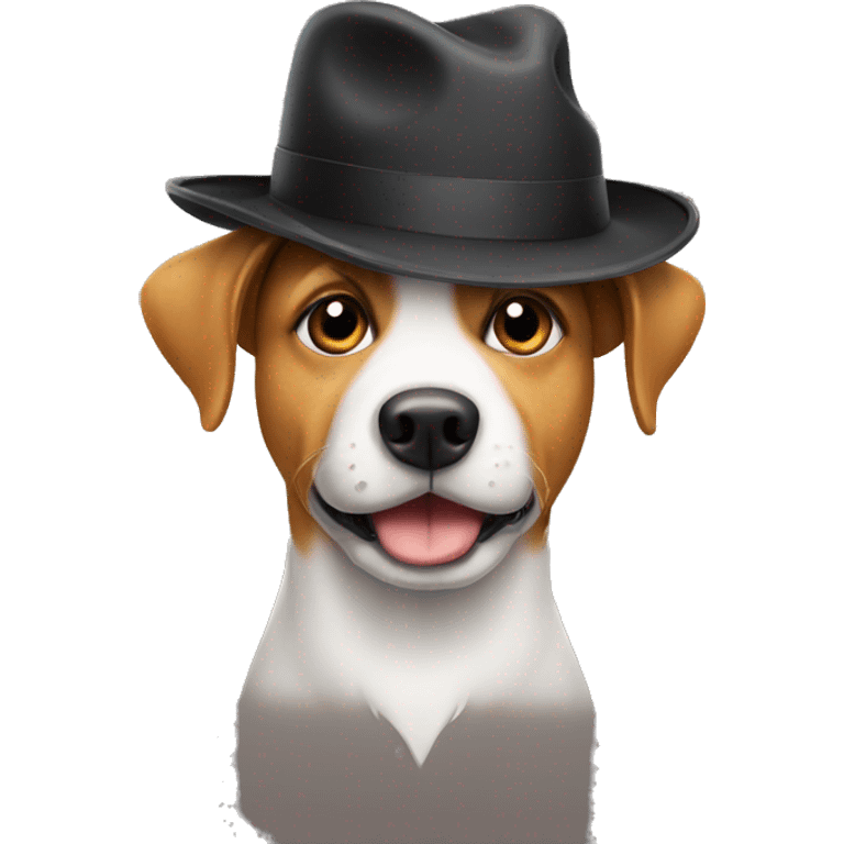 dog with a hat emoji