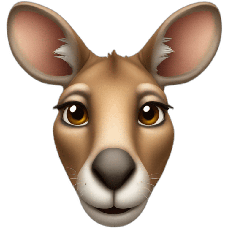 Kangaroo face emoji