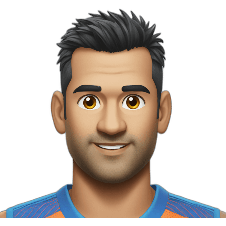 Ms dhoni new hairstyle face emoji