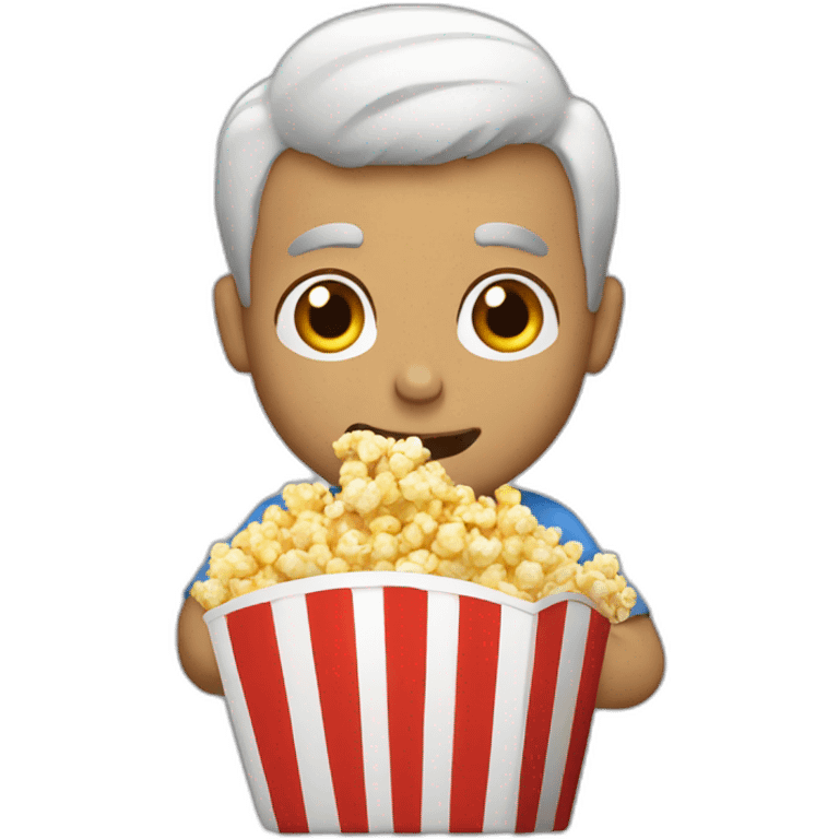 guy eating popcorn emoji