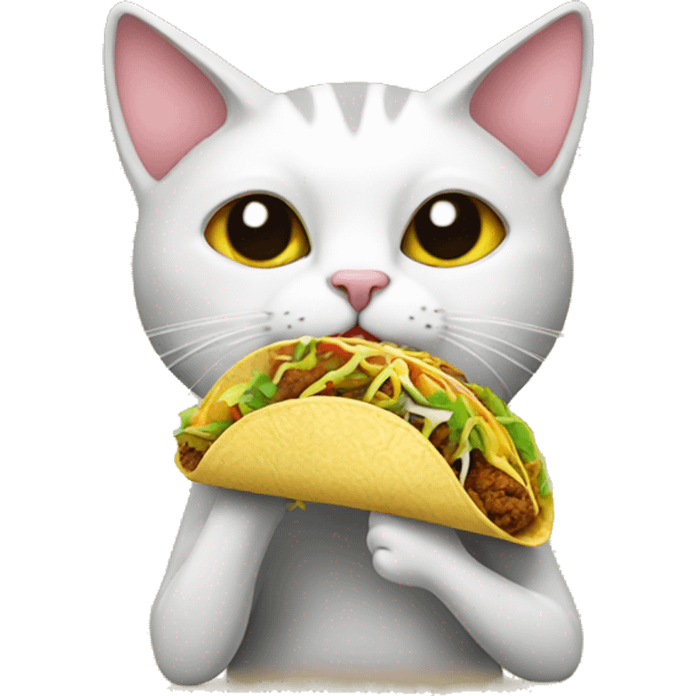 Cat eating a Taco  emoji