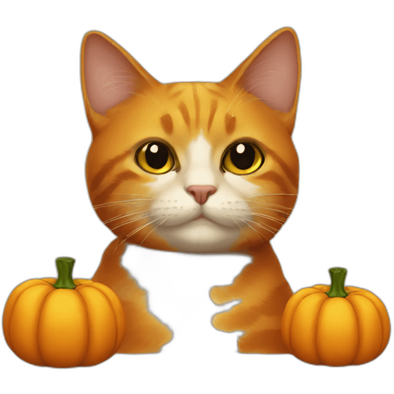 Pumpkin cat emoji