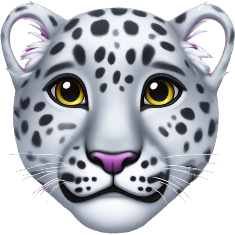 lisa frank snow leopard emoji