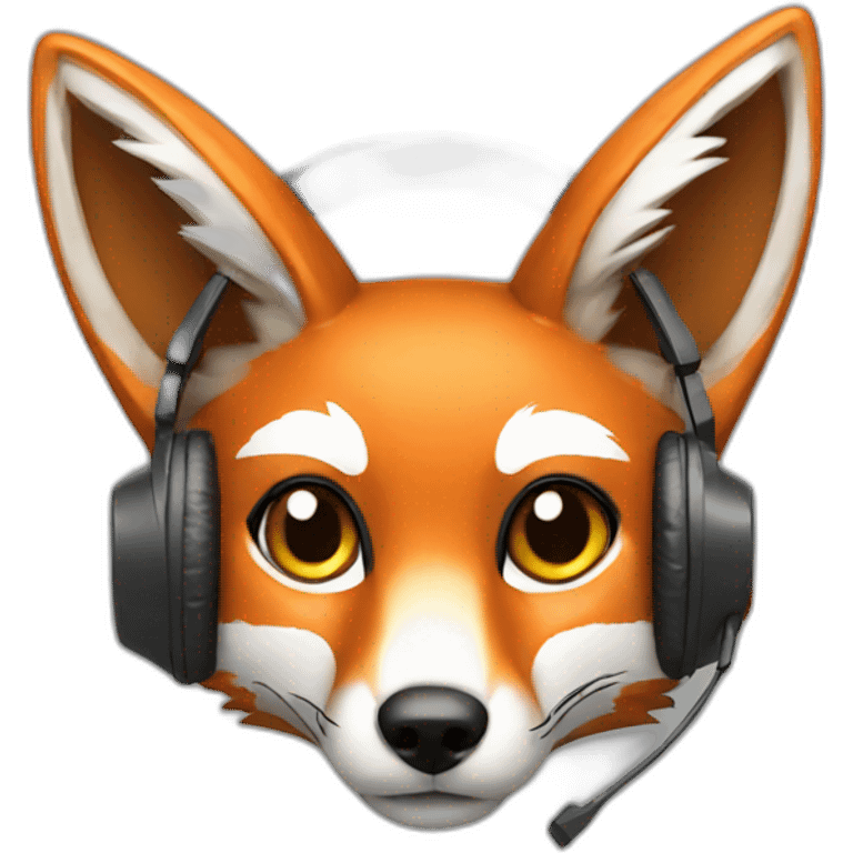 Fox with headset emoji