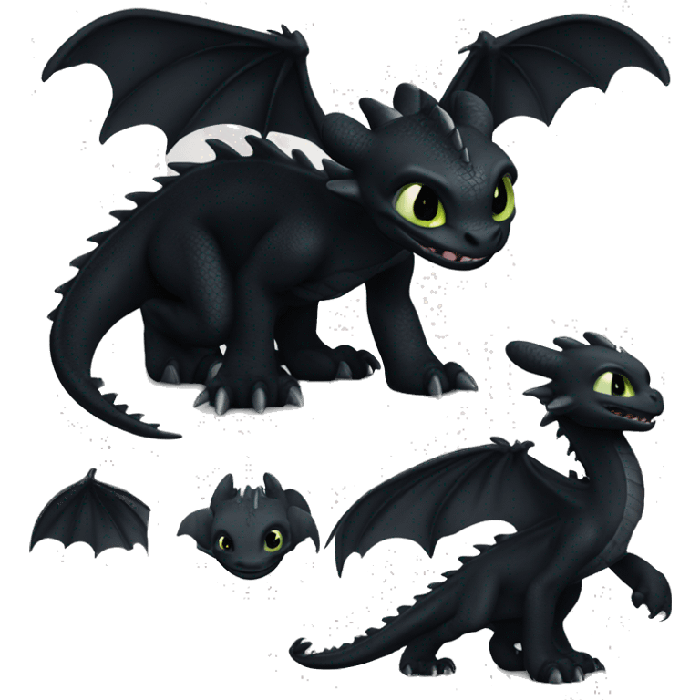 Toothless dragon night fury  emoji