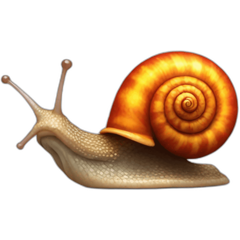 snail with fire tail emoji