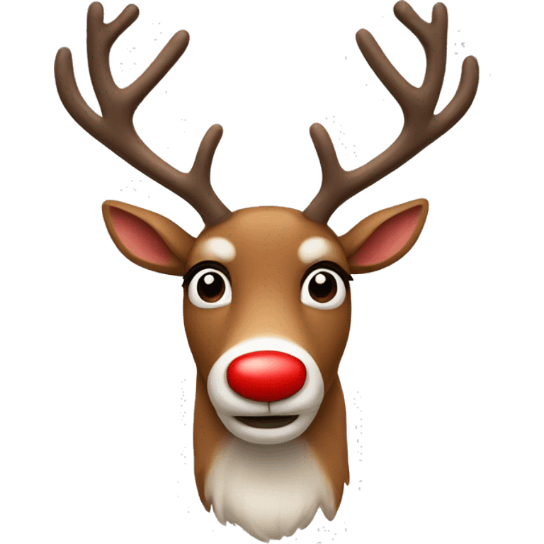 red nose reindeer emoji