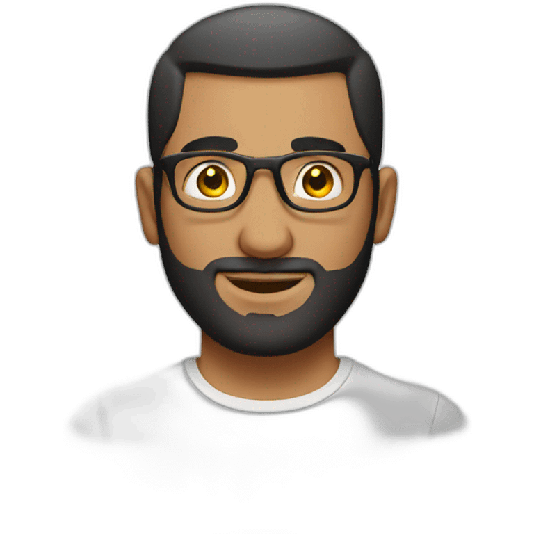 arabic guys with fade haircut and glasses emoji