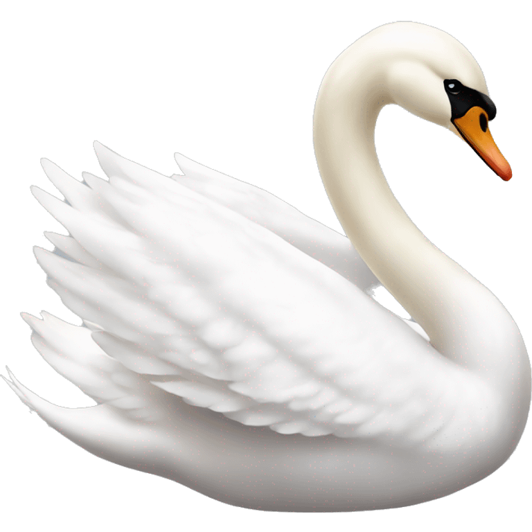 White swan with bow emoji