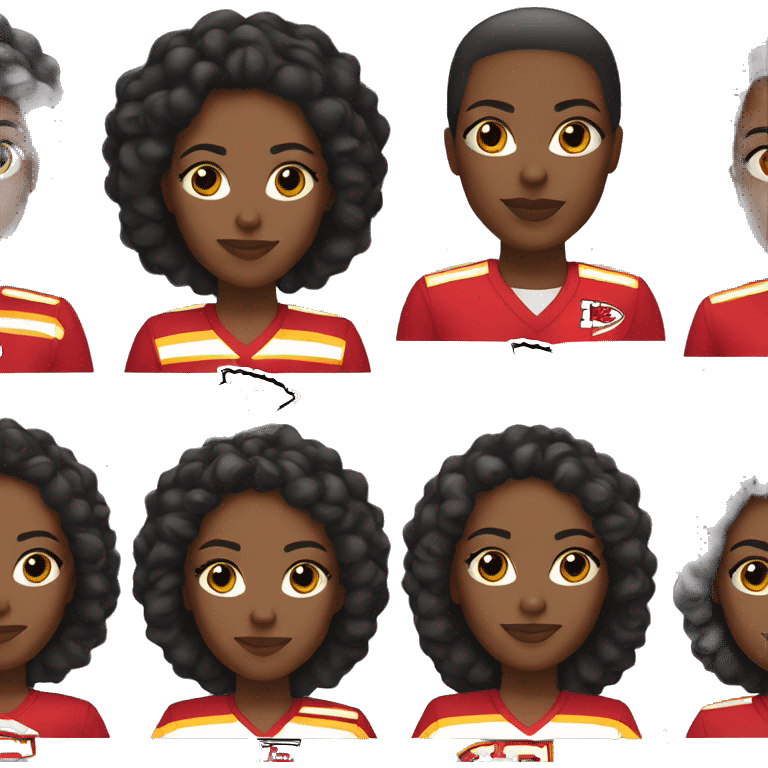 Kansas City Chiefs black woman emoji