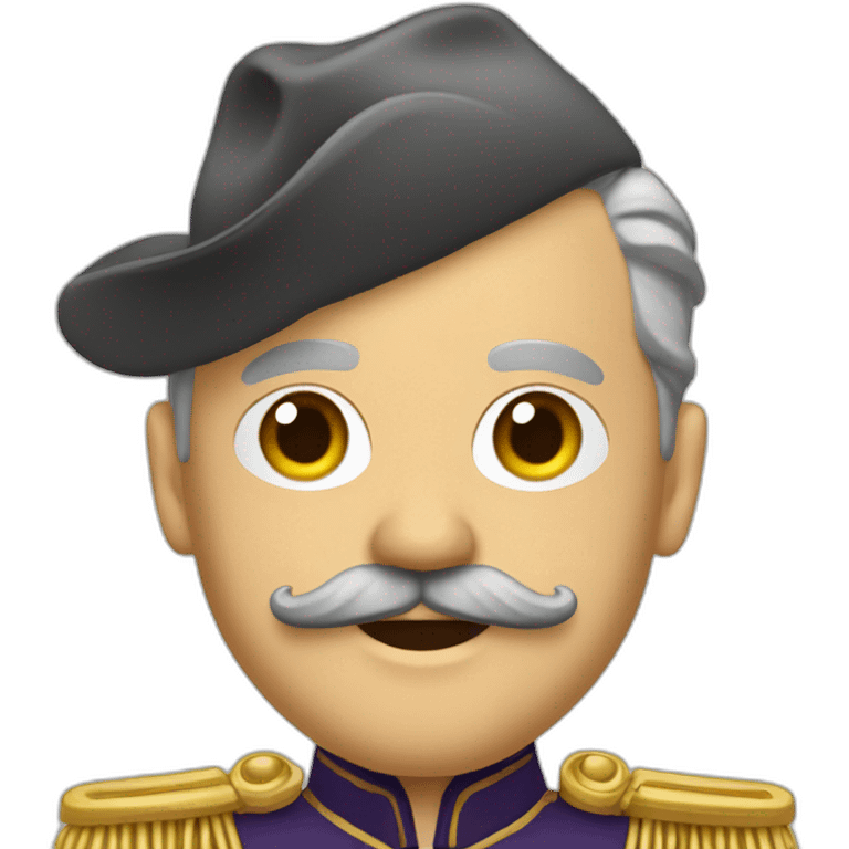 Général avec une moustache emoji