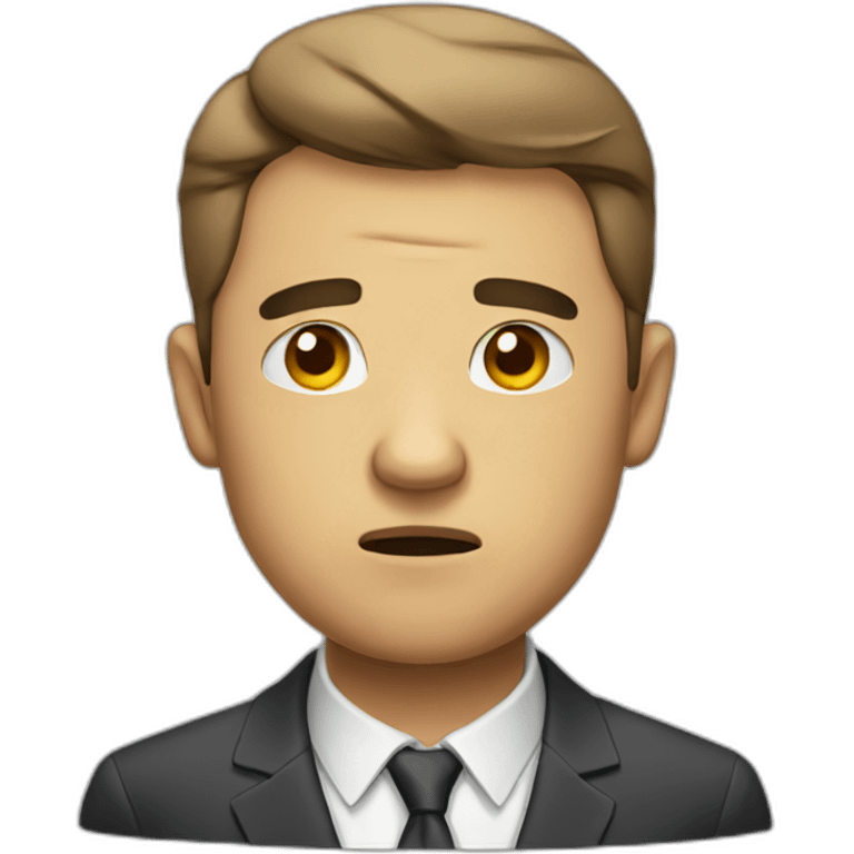 Sad businessman no money emoji