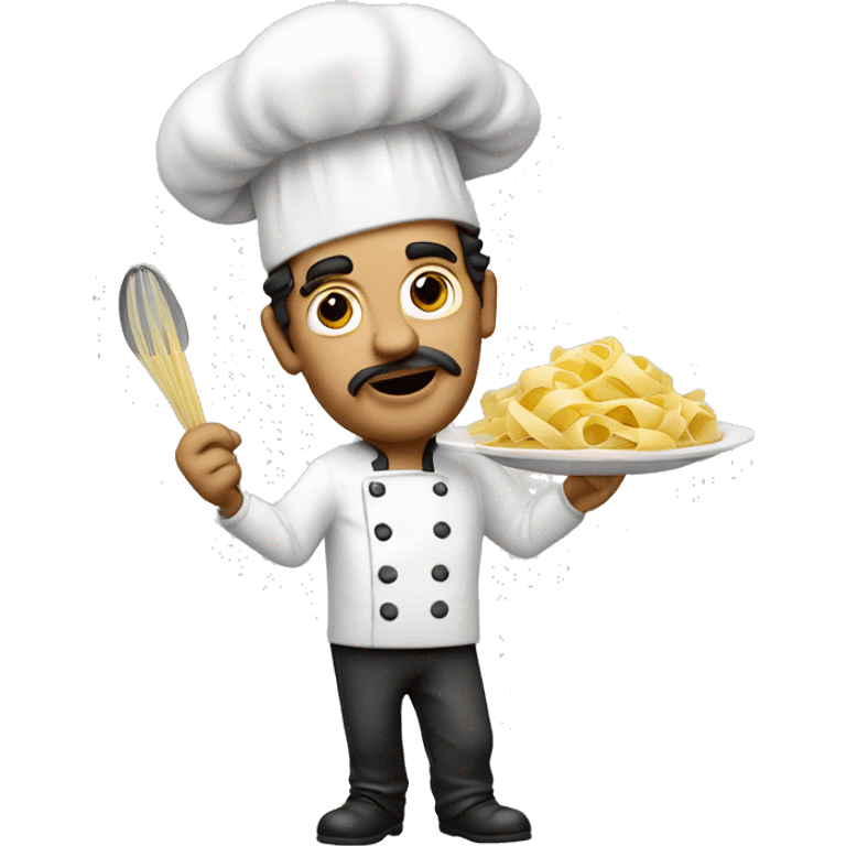 Chef che fa pasta e formaggio  emoji