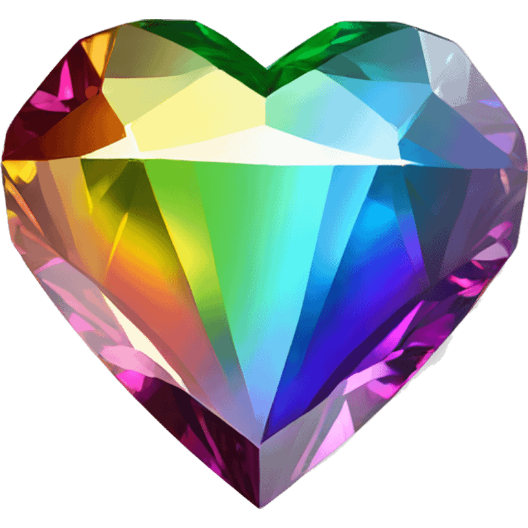 Heart shaped 56-carat rainbow diamond emoji