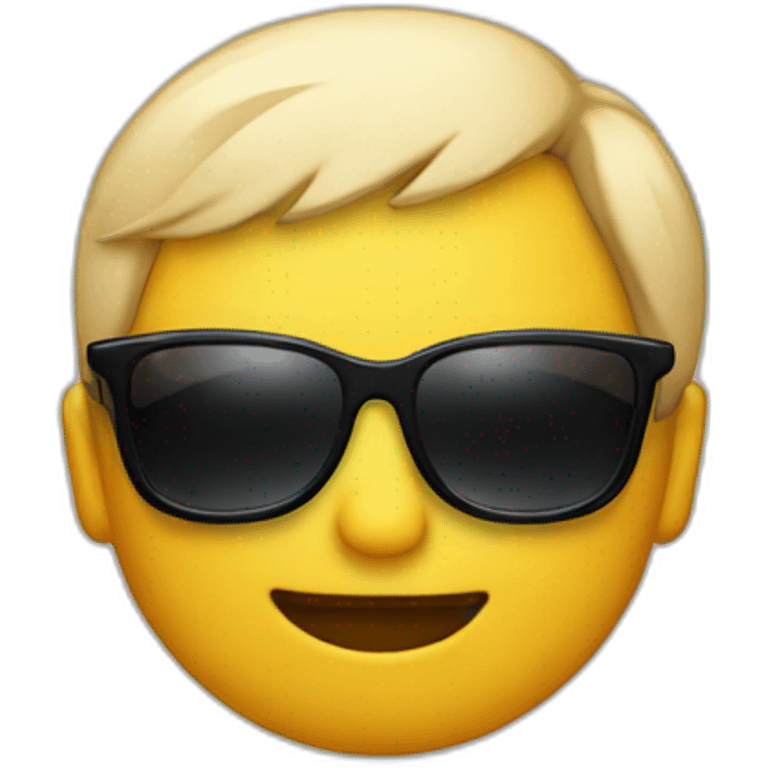 emodji with black sunglasses emoji