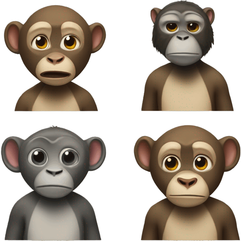 sharck and monkey emoji