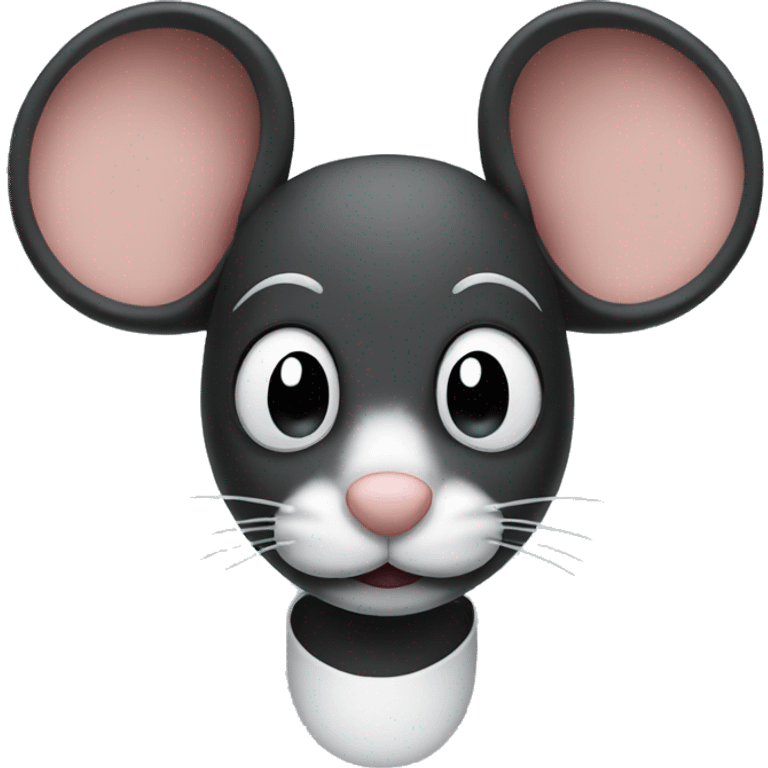  mouse wearing black fake mustache  emoji