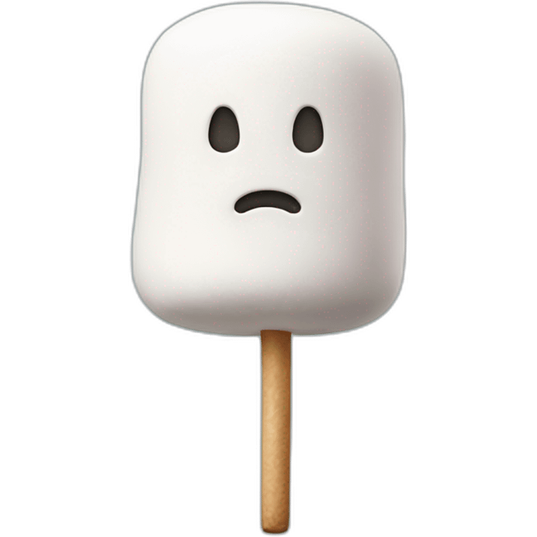 marshmallow with no face emoji