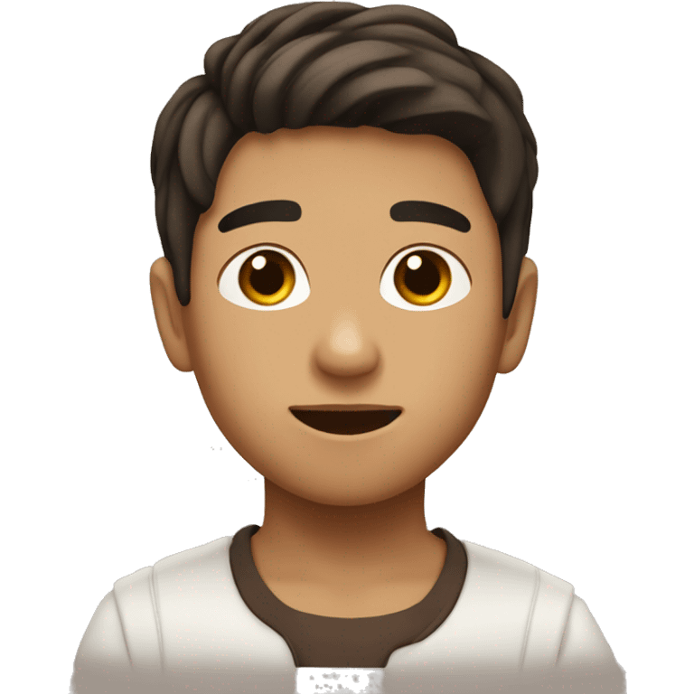 asian/gernan boy with brown hair and babyface  emoji