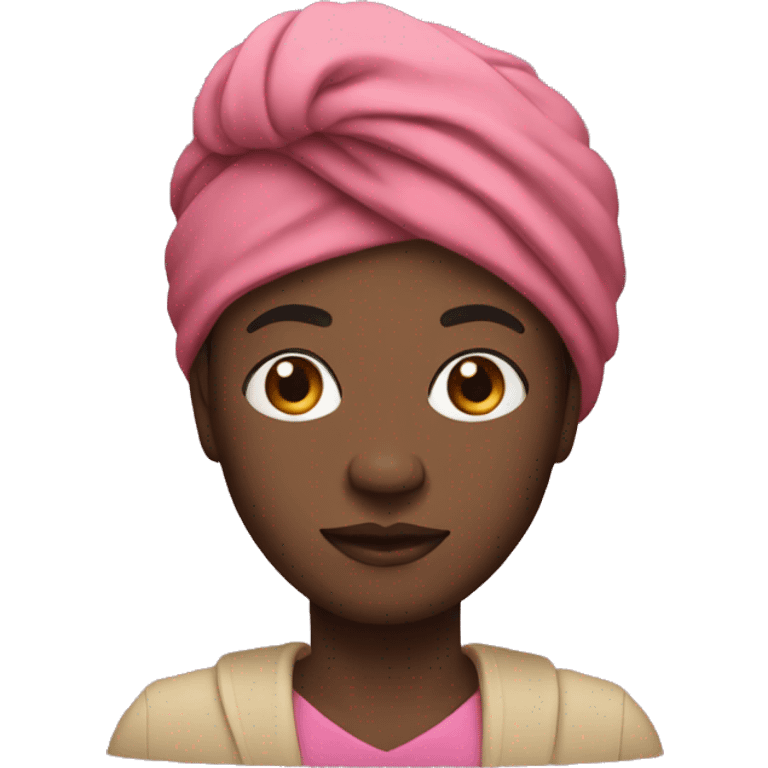 memoji style of a black person with a turban  emoji