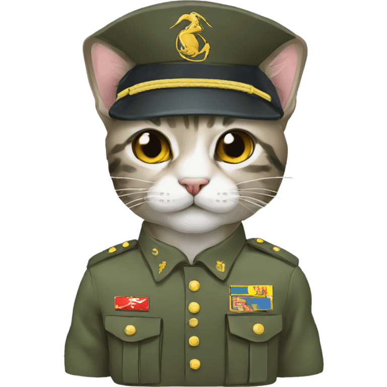 military cat Ukrainian marines emoji