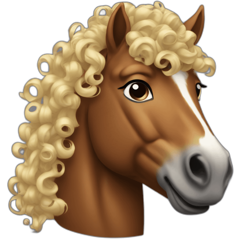 A horse with curly hair  emoji