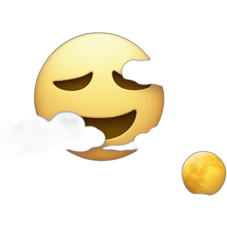 Moon and clouds game icon emoji