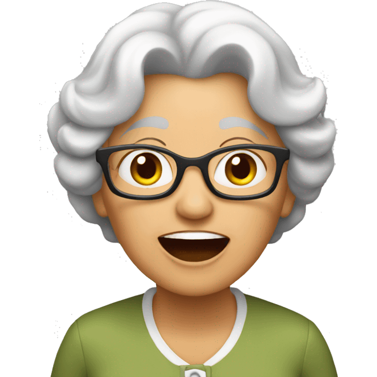 grandmom singing emoji