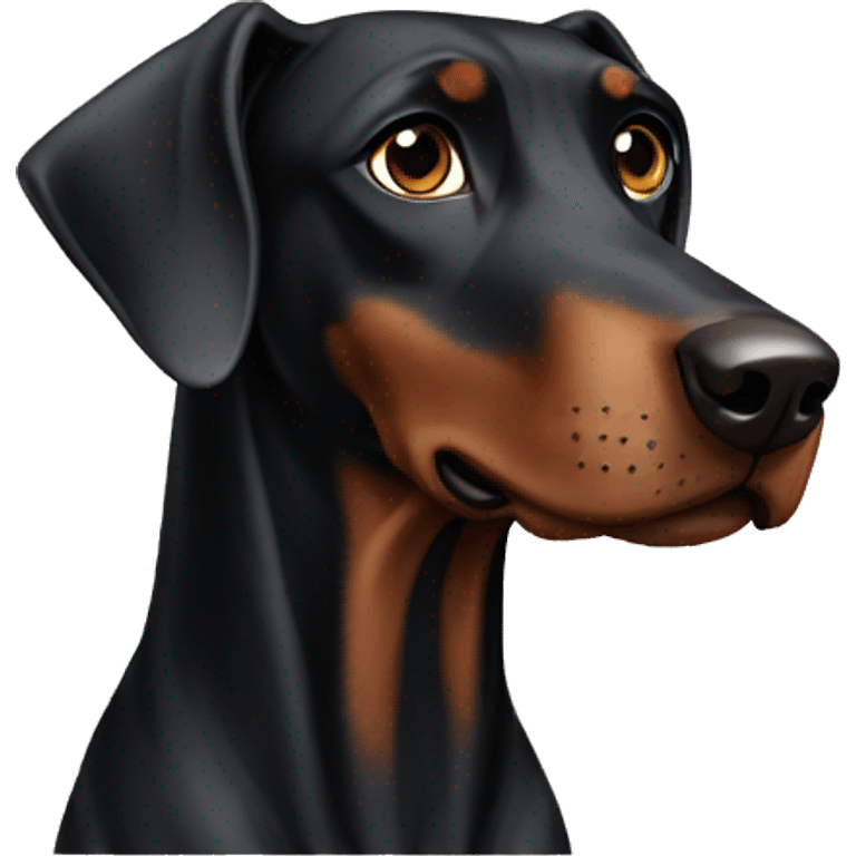 black doberman dog emoji