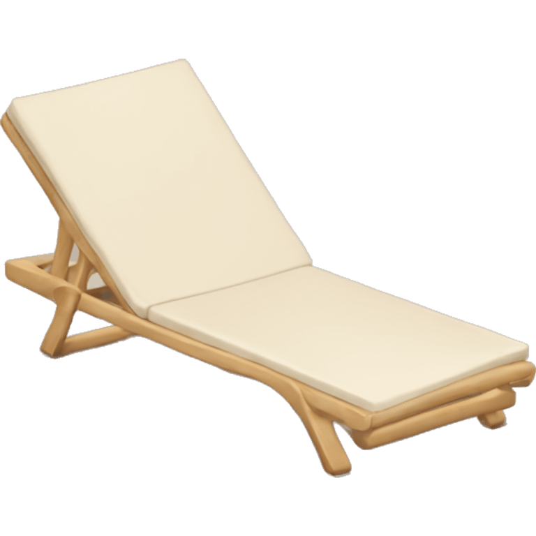 Beige pool lounging chair emoji