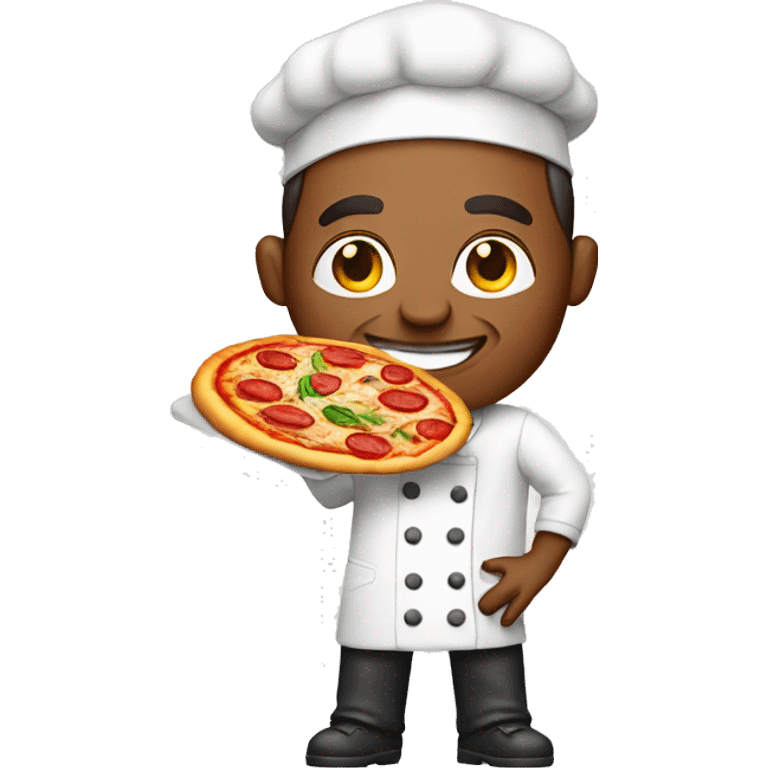 pizza baker with pizza emoji