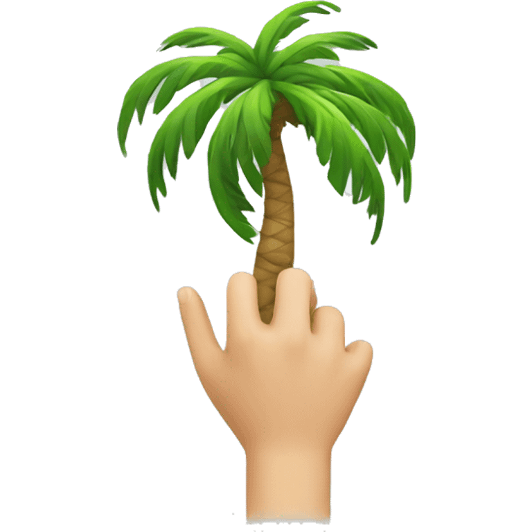 Curved palm emoji