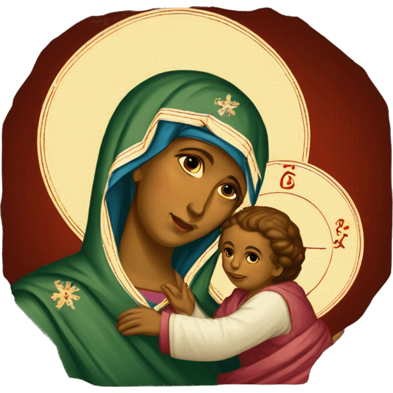 Theotokos orthodox icon emoji