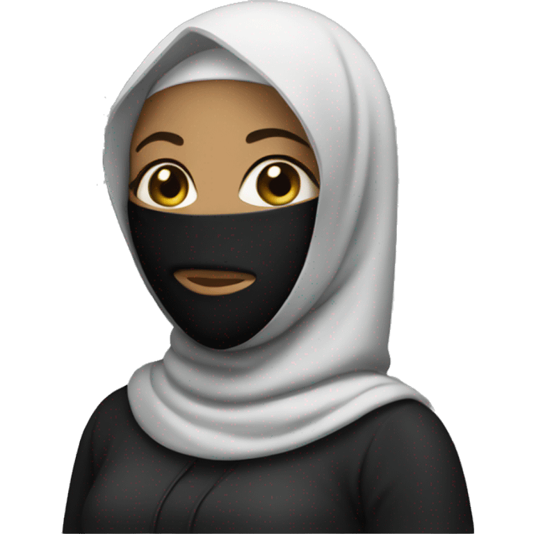 woman with hijab and niqab emoji